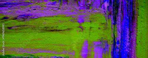 art background with green and purple paint