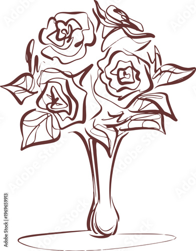 Roses Bouquet Sketch