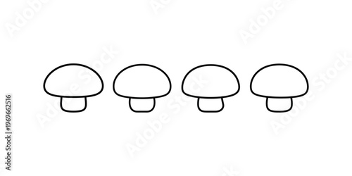 Mushroom vector icon. mushroom flat vector illustration. mushroom icon isolated on white background. mushroom simple sign. edible fungus.