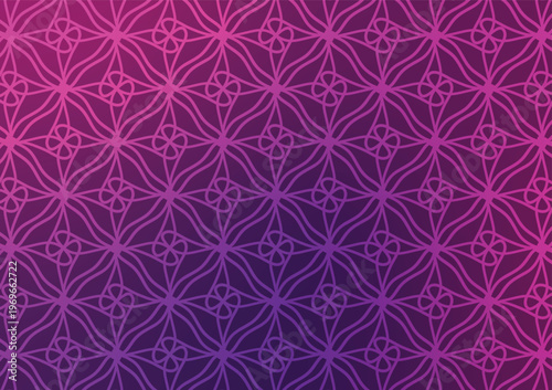 Soft gradient waves with dynamic geometric abstract line pattern