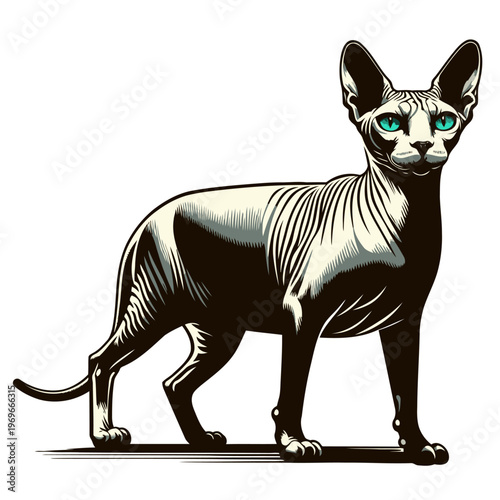 Don sphynx vector and illustration