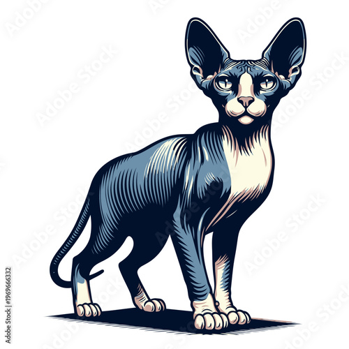 Don sphynx vector and illustration