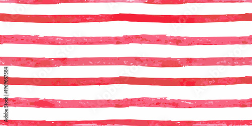 Abstract red and white striped background with rough brushstroke texture