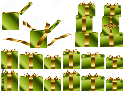 プレゼント箱横、4黄緑、1金