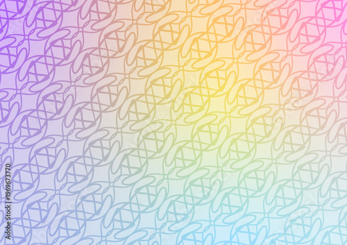 Soft radiant gradient with geometric flowing abstract line pattern