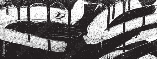 Abstract rough texture with shadow cast from objects with black and white abstract background brick wall distressed texture pattern plaster rough surface