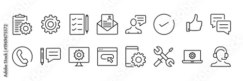 Customer support icon. modern minimalist service support icon. Vector illustration.