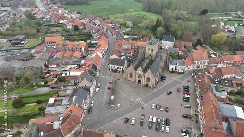 Église catholique Saint-Folquin à Esquelbecq dans les Flandres Française