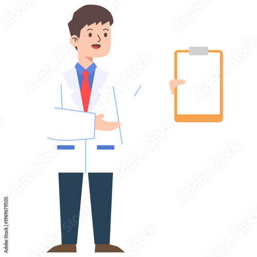 Flat Doctor Character Illustration 