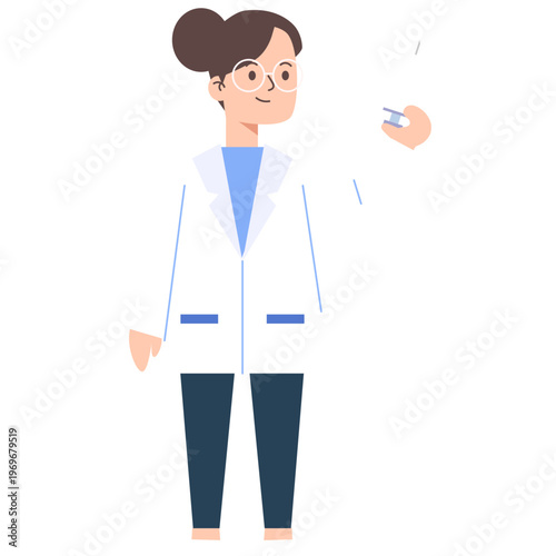 Flat Doctor Character Illustration 