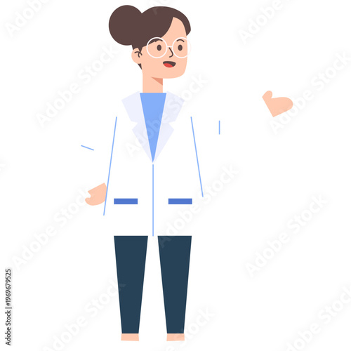 Flat Doctor Character Illustration 