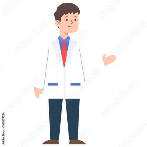 Flat Doctor Character Illustration 