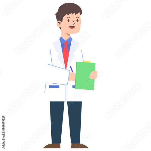 Flat Doctor Character Illustration 