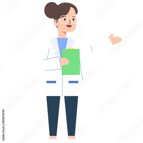 Flat Doctor Character Illustration 