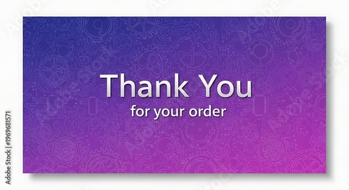 Thank you confirmation message displayed on a screen