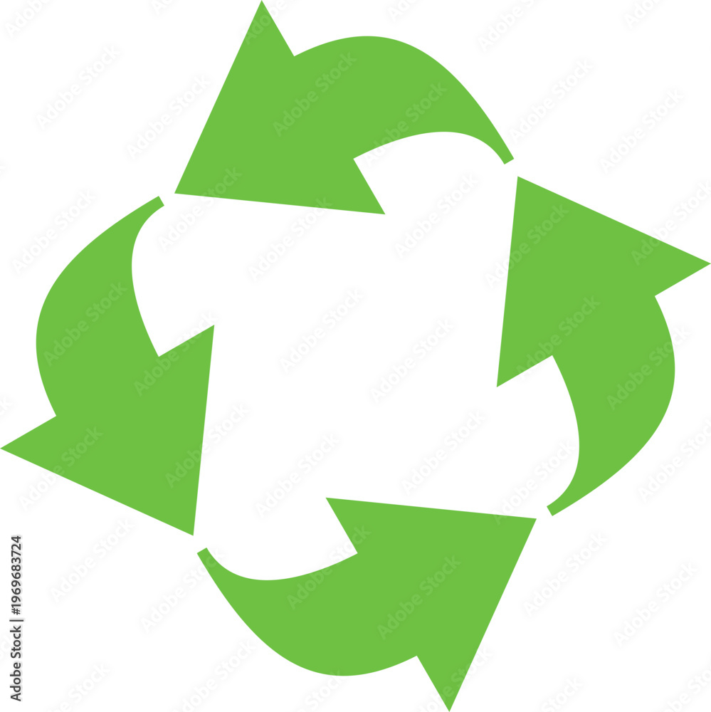 Fototapeta premium Green recycling symbol