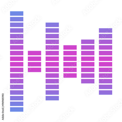 Gradient Audio Equalizer Illustration