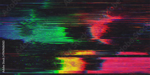 Abstract glitch art image composed of dynamic color bars, showcasing an intriguing blend of distorted visuals, a digital world of abstraction, evoking feelings of innovation.