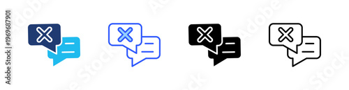 Communication Breakdown Multiple Style Icon Set Collection Pack Web Banner Vector 