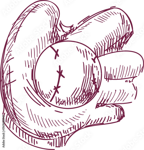 Baseball Glove Sketch