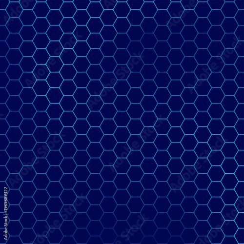 Luxury Blue Hexagon Pattern. Elegant Blue Honeycomb Structure. Perfect for branding, corporate backgrounds, presentations