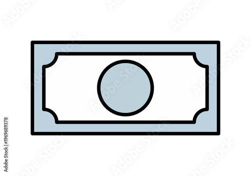 Billete de banco en tonos azulados que representa el dinero en efectivo