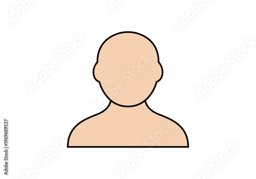 Icono de un avatar de perfil de usuario genérico con silueta de cabeza y hombros en tonos neutros
