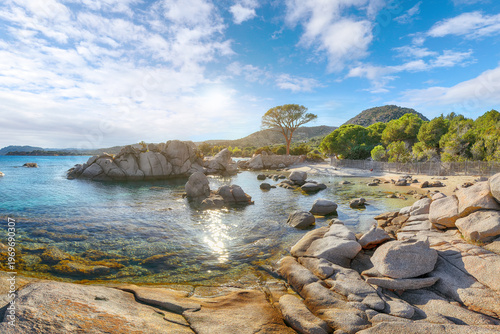 Breathtaking  view of  Palombaggia and Tamaricciu beaches.