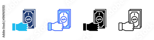 Payment Multiple Style Icon Set Collection Pack Web Banner Vector 