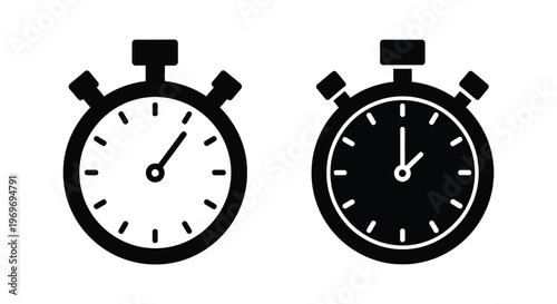Stopwatch icon set timer symbol vector illustration