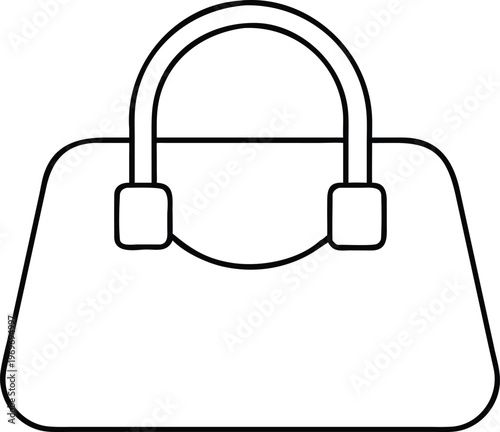 Modern womens handbag design showcasing unique square handle attachment points for a refined look