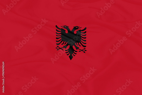 Bild auf Leinwand Albania Flag Waving