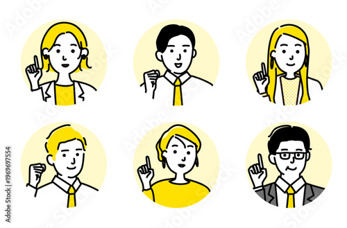 ビジネスマン 男女 アイコンセット