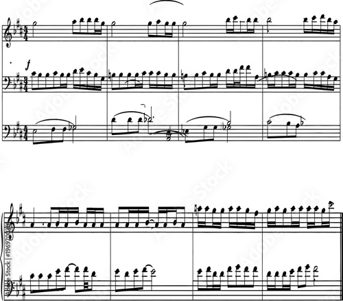 Sheet Music Notation with Dynamic Expressions and Tempo Markings