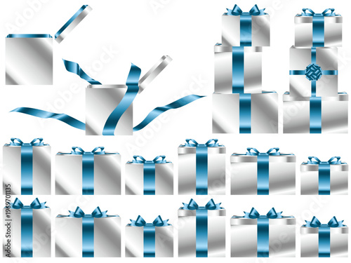 プレゼント箱横、白、5水色