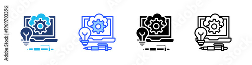 Creative Edge Multiple Style Icon Set Collection Pack Web Banner Vector 