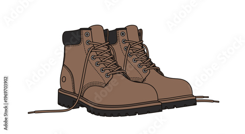 Classic Leather Boots, Durable Footwear for Outdoor Activities