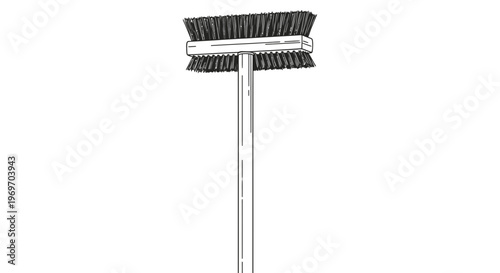 Cleaning Brush with Long Handle for Floor and Maintenance