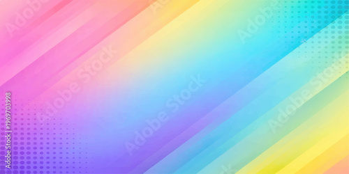 Abstract rainbow background featuring a vibrant spectrum of colorful geometric lines and a bright seamless pattern for a modern vector art wallpaper design