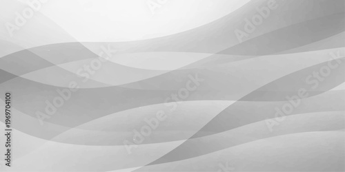 Smooth black and white abstract vector background featuring blue light waves and futuristic digital lines in a curved motion design