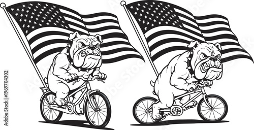 Independence Day Two fierce boxers locked in combat inside the ring Vector USA