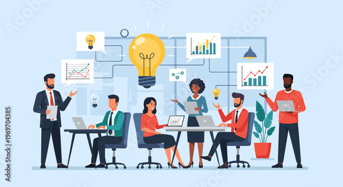 A stylized illustration of a businessman holding a document. Perfect for marketing materials relating to finance, law, or professional services, creat