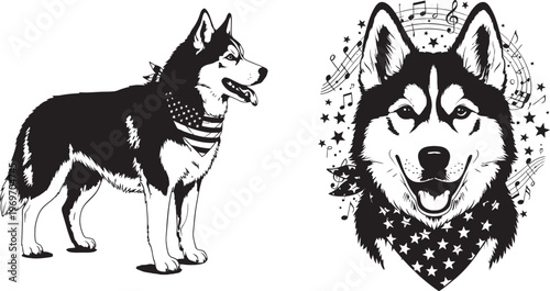 Independence Day A cartoon cat wearing a witch's costume with a mischievous grin Vector USA