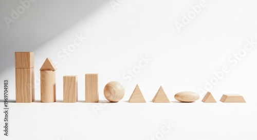 Wooden Geometric Shapes For Early Childhood Education