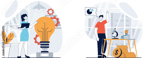 Innovation and financial success through teamwork and ideas