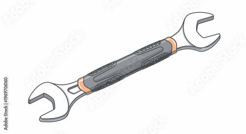 Adjustable Wrench Tool with Comfortable Grip for Mechanical Work