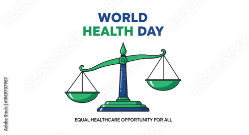 Balance scale symbol representing equal healthcare opportunity for all