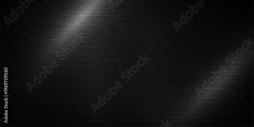 A sleek silver brushed metal texture background featuring a shiny stainless steel surface with a dark gray industrial plate pattern for a modern metallic wallpaper design