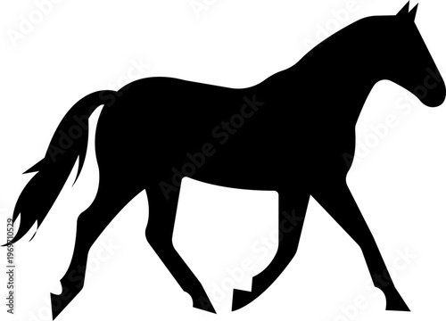 silhouette horse icon, showing different phases of a running horse gait cycle, gallop vector burst dynamic shape powerful motion, for equine wildlife design collection template art icon pack
