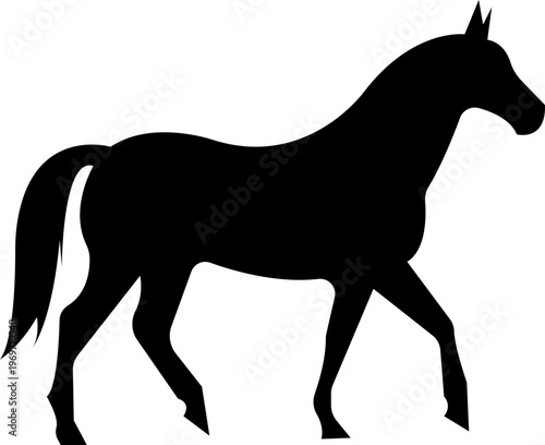 silhouette horse icon, showing different phases of a running horse gait cycle, gallop vector burst dynamic shape powerful motion, for equine wildlife design collection template art icon pack